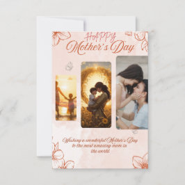 母エレガントの日のカード – 心からの賛辞 カード