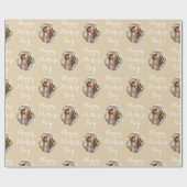 母エレガントの日の写パーソナライズされた真淡い色の金ゴールド ラッピングペーパー (フラット)