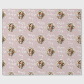 母エレガントの日の写真ダスティピパーソナライズされたンク ラッピングペーパー (フラット)