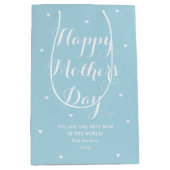 母エレガントの日の名パーソナライズされた前 ミディアムペーパーバッグ (正面)