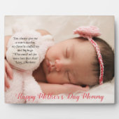 母エレガントの日の母のベビー フォトプラーク (正面)