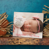 母エレガントの日の母のベビー フォトプラーク (側面)