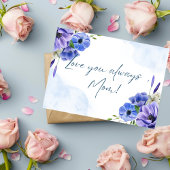 母エレガントの日カードフローラ水彩付き サンキューカード