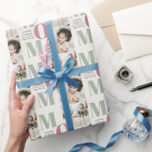 母エレガントの日フォトコラージラッピング紙