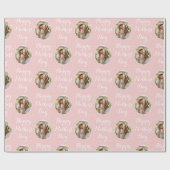 母エレガントの日フォトピパーソナライズされたンク ラッピングペーパー (フラット)