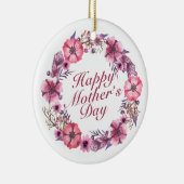 母エレガントの日フローラリースオーナメント セラミックオーナメント (右)