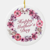 母エレガントの日フローラリースオーナメント セラミックオーナメント (裏面)