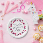 母エレガントの日フローラリース紙プレート ペーパープレート (パーティー)