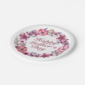 母エレガントの日フローラリース紙プレート ペーパープレート (アングル)
