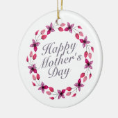 母エレガントの日フローラリース |オーナメント セラミックオーナメント (左)