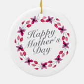 母エレガントの日フローラリース |オーナメント セラミックオーナメント (裏面)
