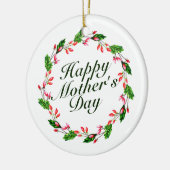 母エレガントの日フローラリース |オーナメント セラミックオーナメント (左)