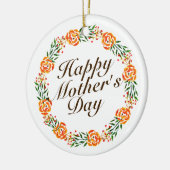 母エレガントの日フローラリース |オーナメント セラミックオーナメント (左)