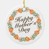 母エレガントの日フローラリース |オーナメント セラミックオーナメント (裏面)