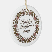 母エレガントの日フローラリース |オーナメント セラミックオーナメント (右)
