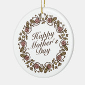 母エレガントの日フローラリース |オーナメント セラミックオーナメント (左)