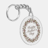 母エレガントの日フローラリース |キーチェーン キーホルダー (正面左)