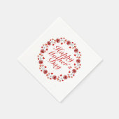 母エレガントの日フローラリース |ナプキン スタンダードカクテルナプキン (角)