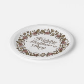 母エレガントの日フローラリース |紙プレート ペーパープレート (アングル)