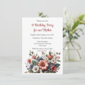 母エレガントハッピーバースデーパーティの招待状 招待状 (スタンド正面)