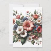 母エレガントハッピーバースデーパーティの招待状 招待状 (裏面)