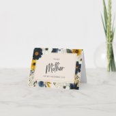 母エレガントベージュの野結婚花 カード (正面)