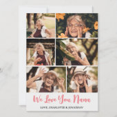 母エレガントモダン母の日おばあちゃんの写真コラージュ シーズンカード (正面)