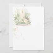 母エレガント日の蝋燭の感性カード (裏面)