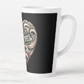 母エレガント母の日のためにママと食べ尽くしたハート カフェラテマグ (右)