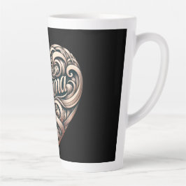 母エレガント母の日のためにママと食べ尽くしたハート カフェラテマグ