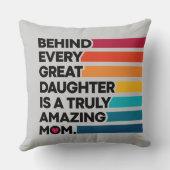 母エレガント母の日のデザイン表現文字 クッション (裏面)