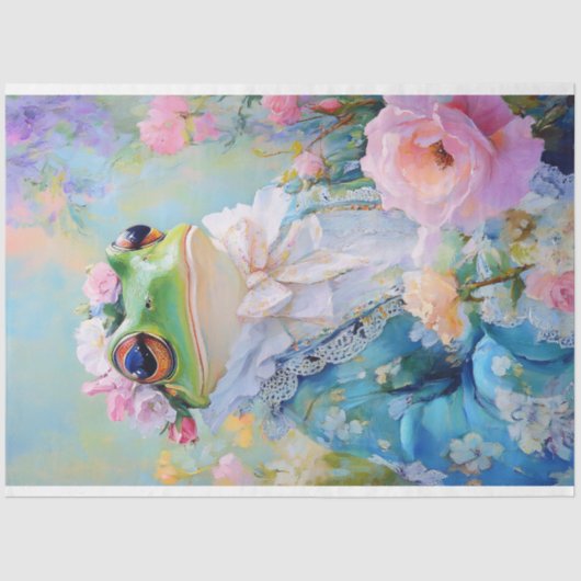 母エレガント母の日のフローラカエルの切り離し 薄葉紙 (正面)