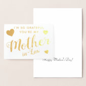 母エレガント義母の日金ゴールド 箔カード (ディスプレー)