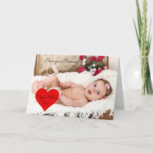 母エレガント親のデイカード カード (正面)