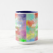 母カスタマイズカラフル夏の水の色の雲 マグカップ (中央)