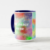 母カスタマイズカラフル夏の水の色の雲 マグカップ (正面左)