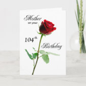 母カスタマイズ可能な年齢の誕生日の赤いバラ カード (正面)