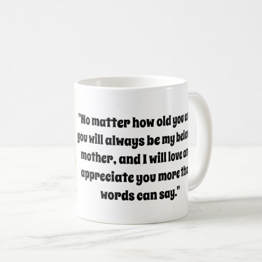 母カスタマイズ娘の水彩ポートレート コーヒーマグカップ (正面右)