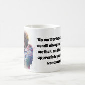 母カスタマイズ子の水彩ポートレート コーヒーマグカップ (中央)