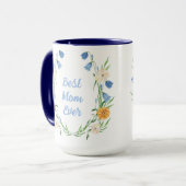 母カスタムの日のフローラをパーソナライズ マグカップ (正面左)