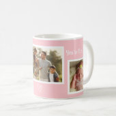 母カスタムの日の写真とメッセージマグ コーヒーマグカップ (正面右)