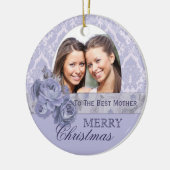 母カスタムオーナメントクリスマスプレゼント セラミックオーナメント (左)