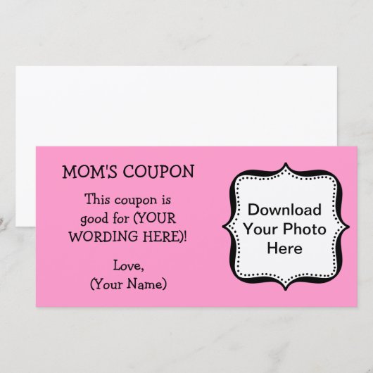 母カスタム向け贈答券 (正面/裏面)