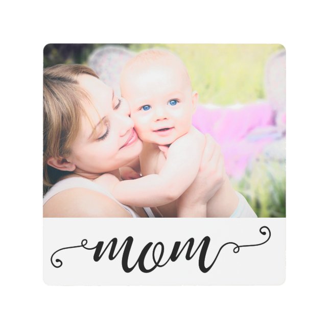 母カスタム家書道母の日 メタルプリント (正面)