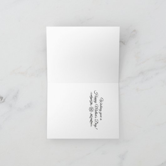 母カスタム日の犬とフローラカード サンキューカード (内部)