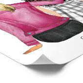 母カスタム日パーソナライズされたポートレート ポスター (角)