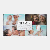 母カスタム母の日の写真コラージュ デスクマット (キーボード&マウス)