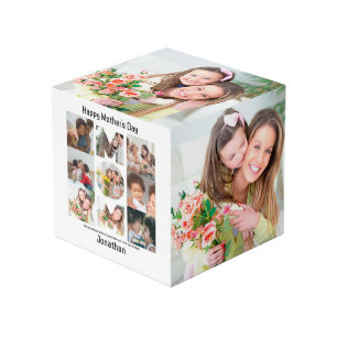 母カスタム母への贈り物の日13写真コラージュ フォトキューブ