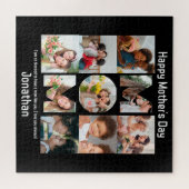 母カスタム母への贈り物の日9 Photo Collage ジグソーパズル (横)