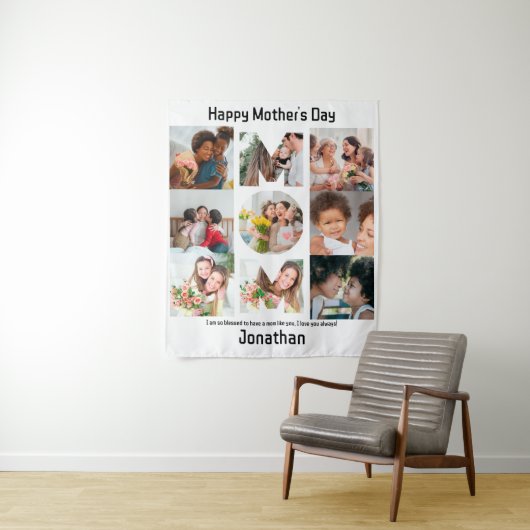 母カスタム母への贈り物の日9 Photo Collage タペストリー (インサイチュ)